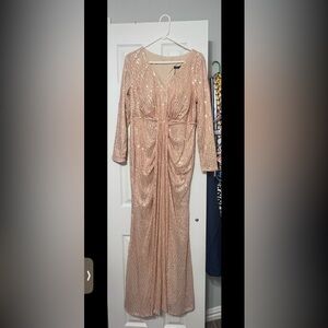Elegant Rose Gold Sequin Dress
